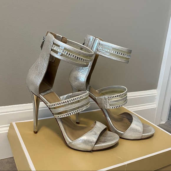 Marciano Silver High Heels - Picture 2 of 11